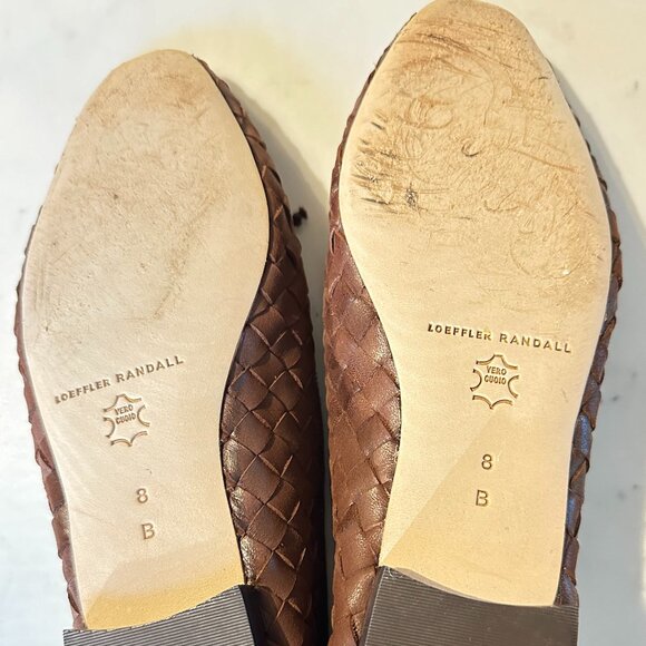 Loeffler Randall Landrey Woven Ballet Flats | Size 8 |  Chocolate Brown - Picture 6 of 9